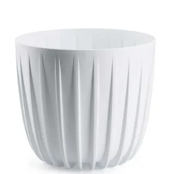 Donica Stripped niska biała 24xh21 cm * HowHomely Discount