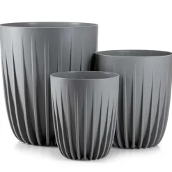 Donica Stripped szara h30x25 cm * HowHomely Discount