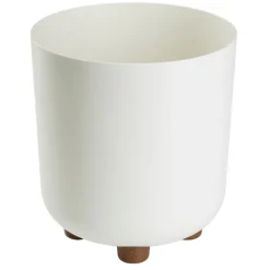 Donica TERRA na nóżkach recykling kremowa h21x19,3 cm * HowHomely Outlet