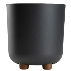 Donica TERRA na nóżkach recykling antracyt h21x19,3 cm * HowHomely Best