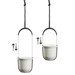 Donica wisząca AERA HANG recykling kremowa 17,9 cm * HowHomely Sale