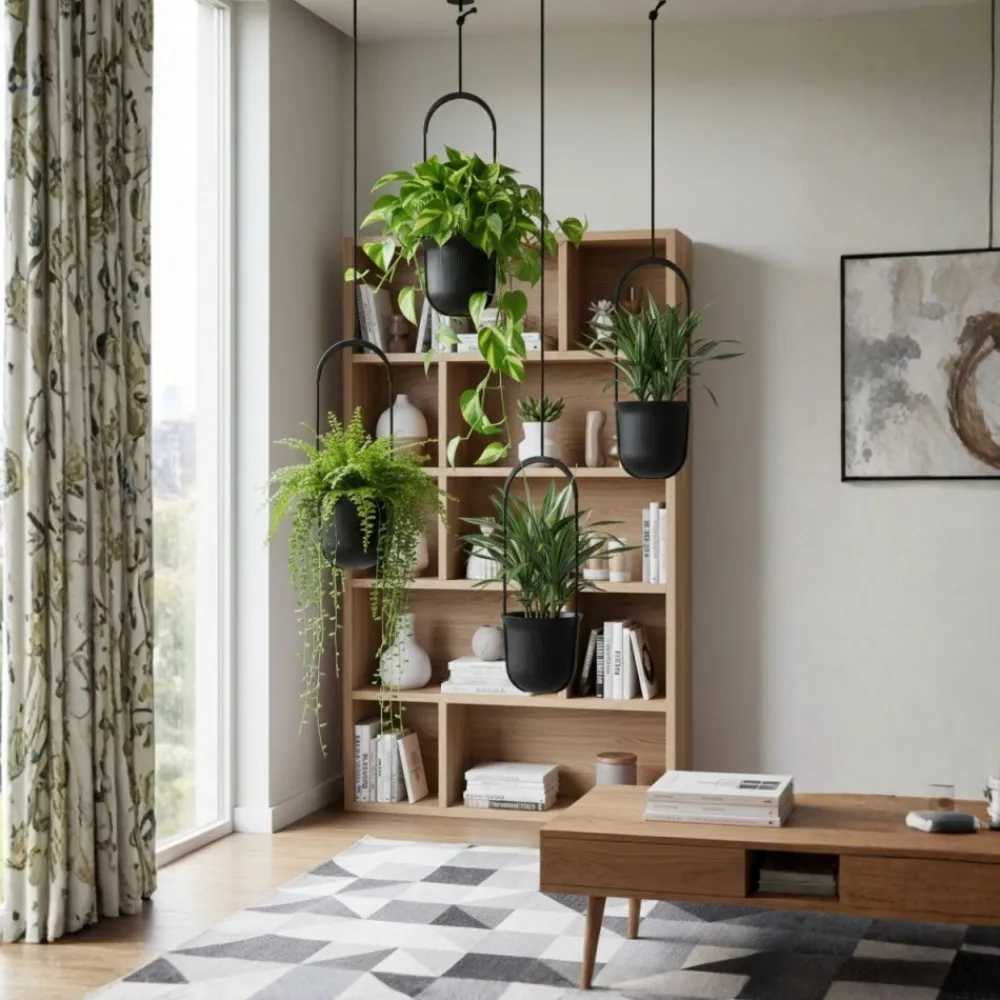 Donica wisząca AERA HANG recykling czarna 17,9 cm * HowHomely Discount
