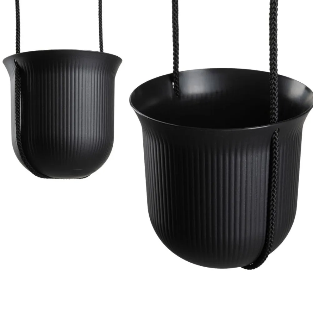 Donica wisząca AERA HANG recykling czarna 17,9 cm * HowHomely Discount