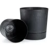 Donica z podstawką Azalea recykling czarny beton 17,5 cm * HowHomely Hot