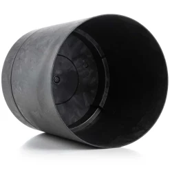 Donica z podstawką Azalea recykling czarny beton 22 cm * HowHomely