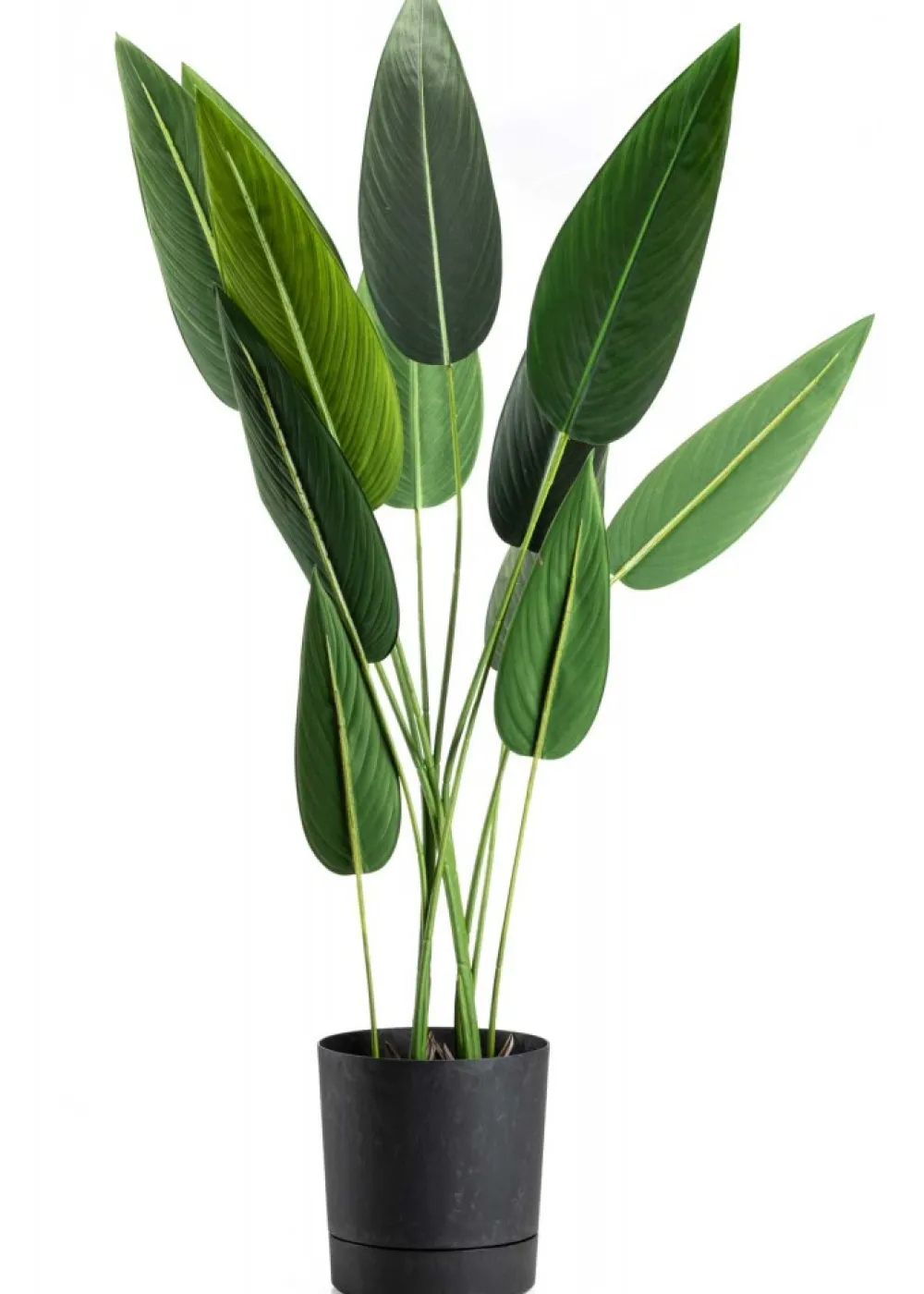 Donica z podstawką Azalea recykling czarny beton 22 cm * HowHomely