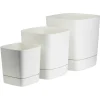 Donica z podstawką CUBI recykling kremowa 30x30 cm * HowHomely Clearance