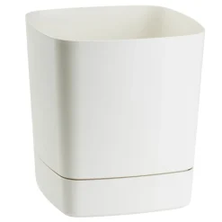 Donica z podstawką CUBI recykling kremowa 30x30 cm * HowHomely Clearance