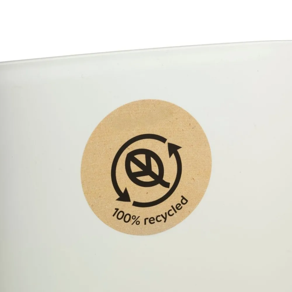 Donica z podstawką CUBI recykling kremowa 16x16 cm * HowHomely Discount