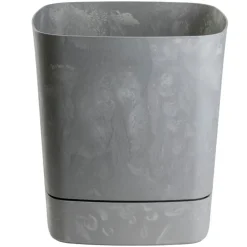Donica z podstawką CUBI recykling szary beton 25x25 cm * HowHomely Clearance