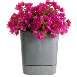 Donica z podstawką CUBI recykling szary beton 25x25 cm * HowHomely Clearance