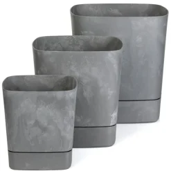 Donica z podstawką CUBI recykling szary beton 25x25 cm * HowHomely Clearance