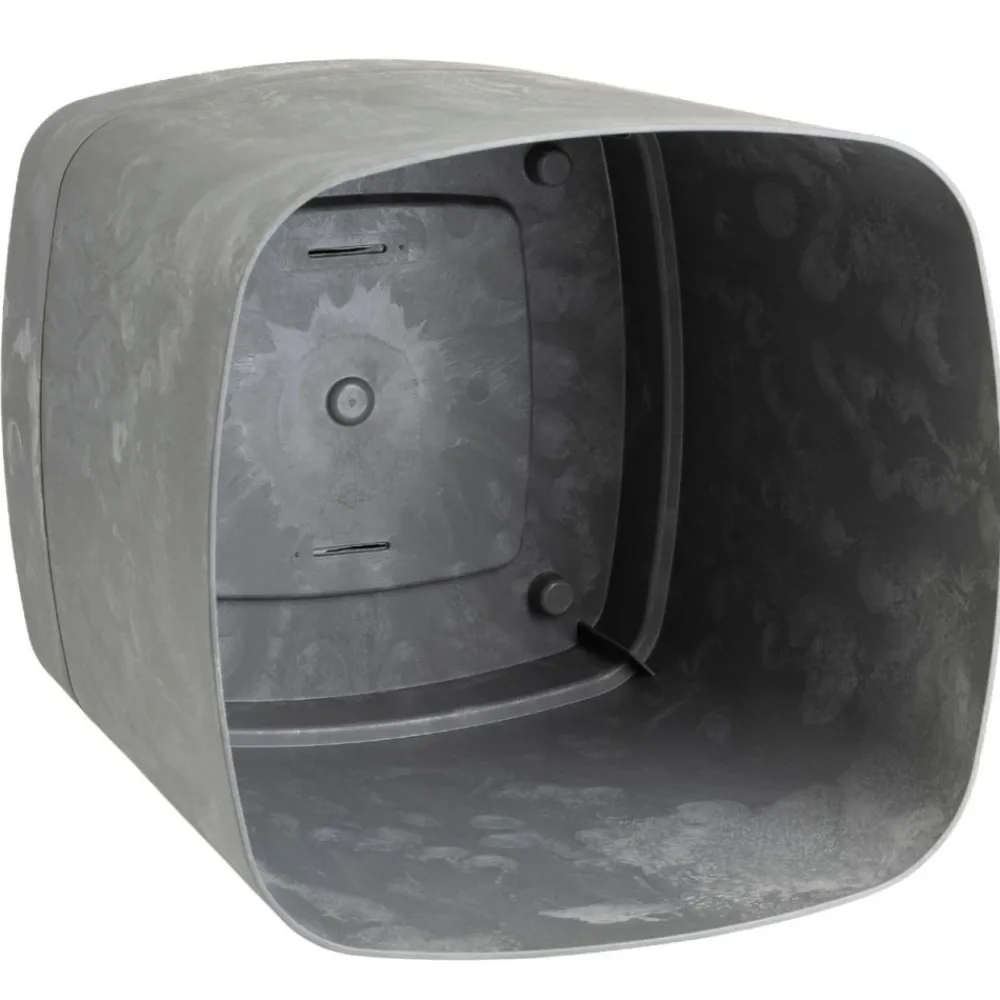 Donica z podstawką CUBI recykling szary beton 19x19 cm * HowHomely Best