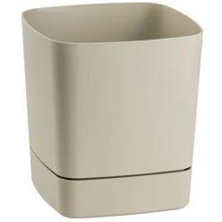 Donica z podstawką CUBI recykling beż 16x16 cm * HowHomely Outlet