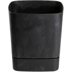 Donica z podstawką CUBI recykling czarny beton 16x16 cm * HowHomely Sale