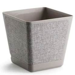 Doniczka Pilea Texelle taupe h18x18 cm