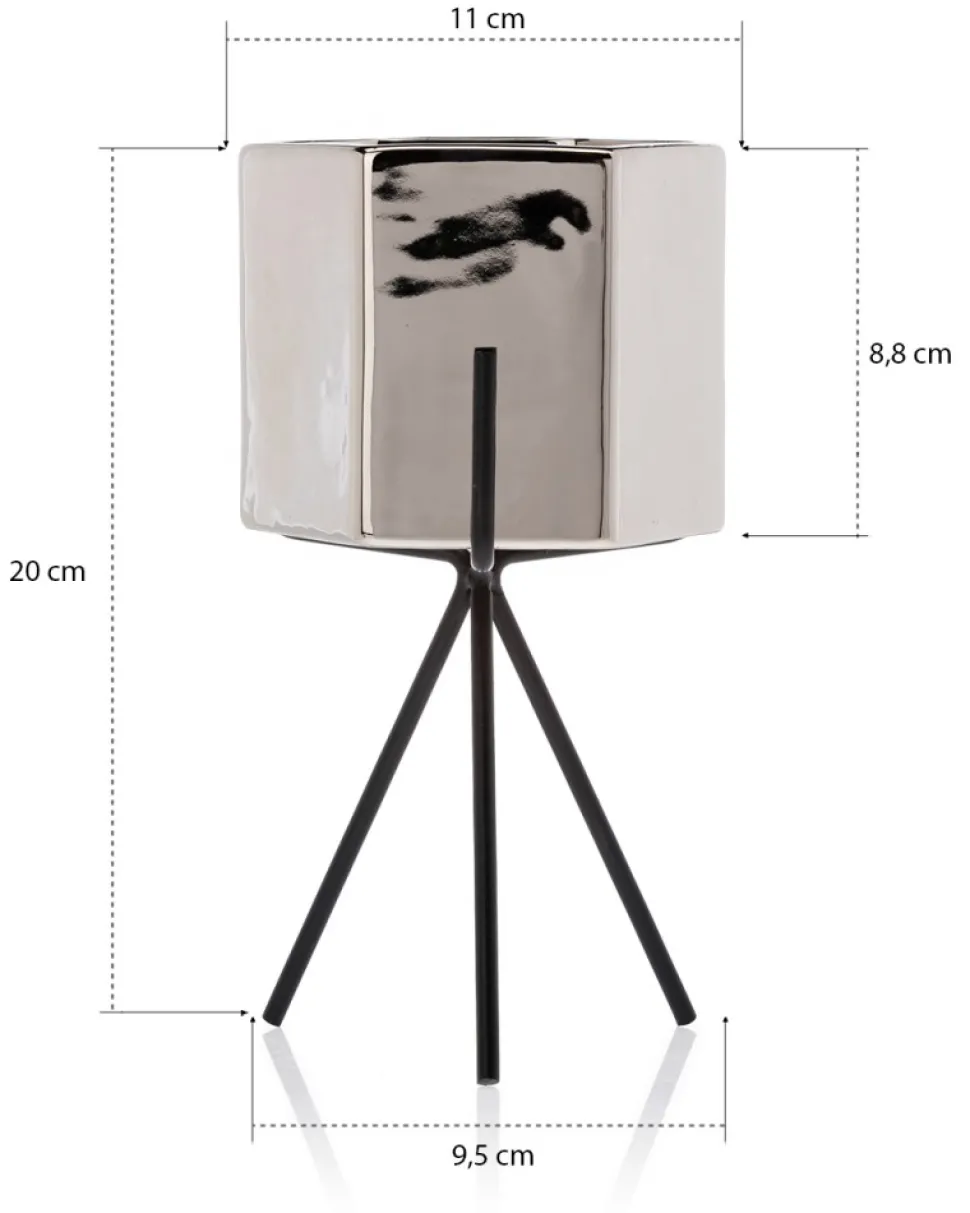 Doniczka Sashi Silver 20 cm