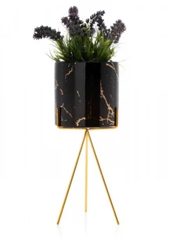 Doniczka Emma Black 32 cm * HowHomely Discount