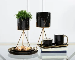 Doniczka Emma Black 32 cm * HowHomely Discount