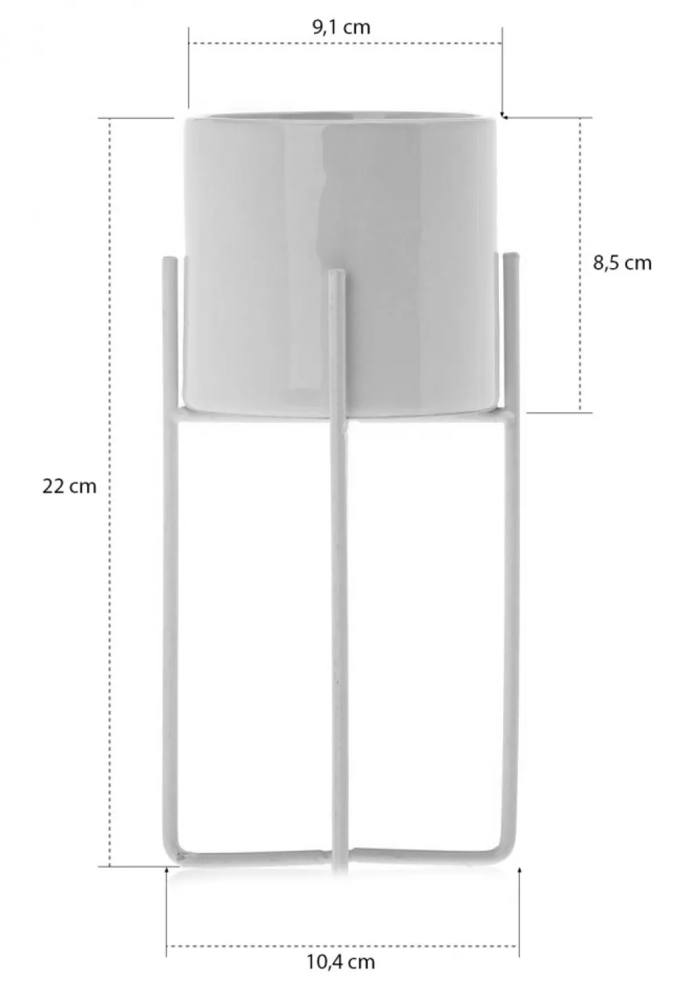 Doniczka Florri White 22 cm * HowHomely Outlet