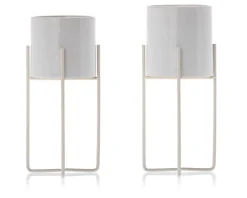 Doniczka Florri White 22 cm * HowHomely Outlet