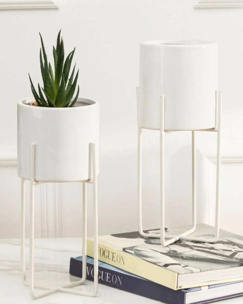 Doniczka Florri White 22 cm * HowHomely Outlet