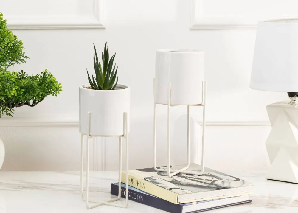 Doniczka Florri White 22 cm * HowHomely Outlet