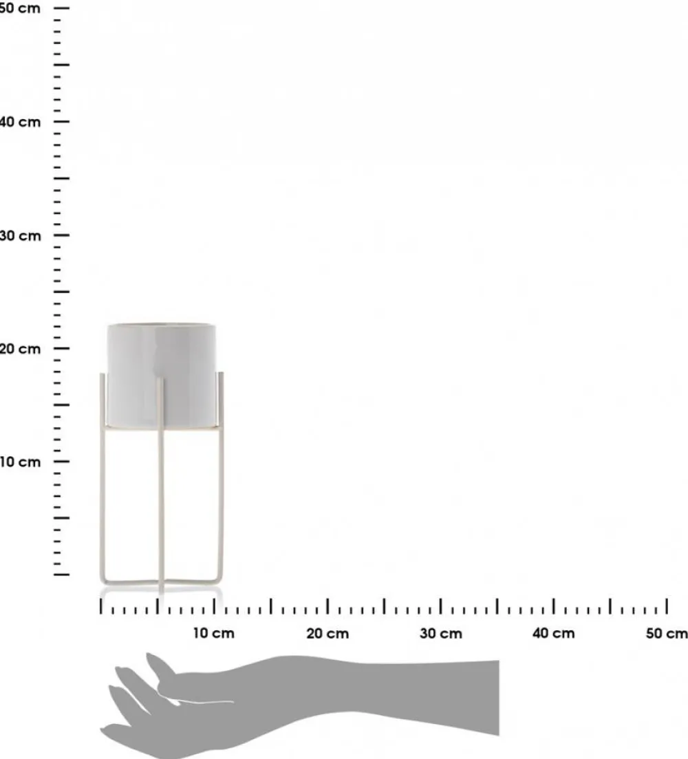 Doniczka Florri White 22 cm * HowHomely Outlet