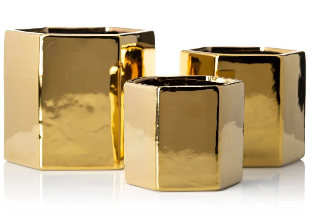 Doniczka Mia Gold 12 cm * HowHomely Clearance