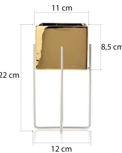 Doniczka Mizu Gold White 23 cm * HowHomely Sale