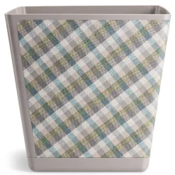 Doniczka Pilea Texelle taupe wzór 2 krata h30x30 cm * HowHomely