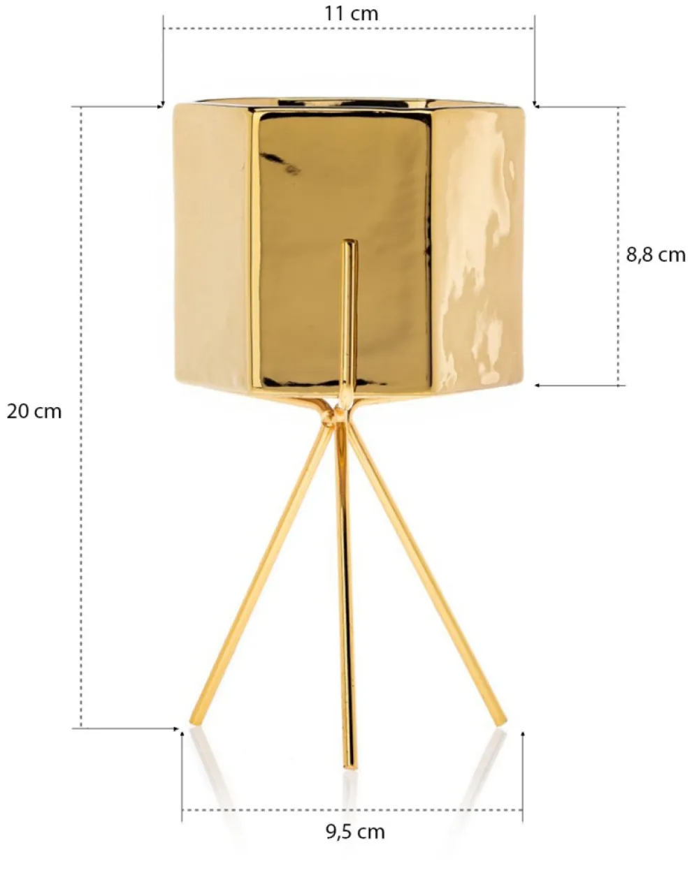 Doniczka Sashi Gold 20 cm * HowHomely New