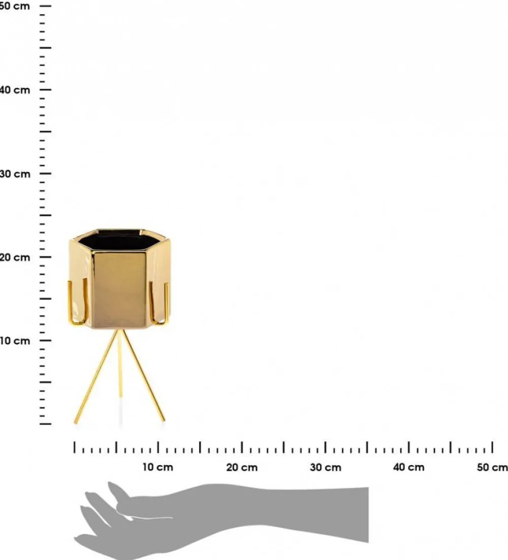 Doniczka Sashi Gold 20 cm * HowHomely New