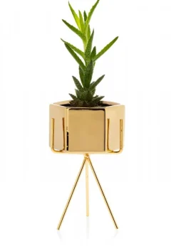 Doniczka Sashi Gold 18,5 cm * HowHomely Online