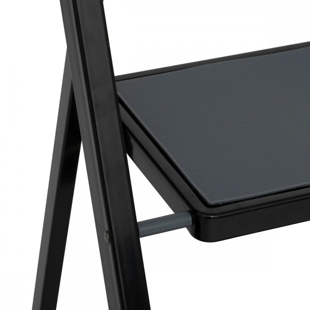 Drabinka 2-stopniowa metalowa czarna z poręczą * 5five Simply Smart Sale