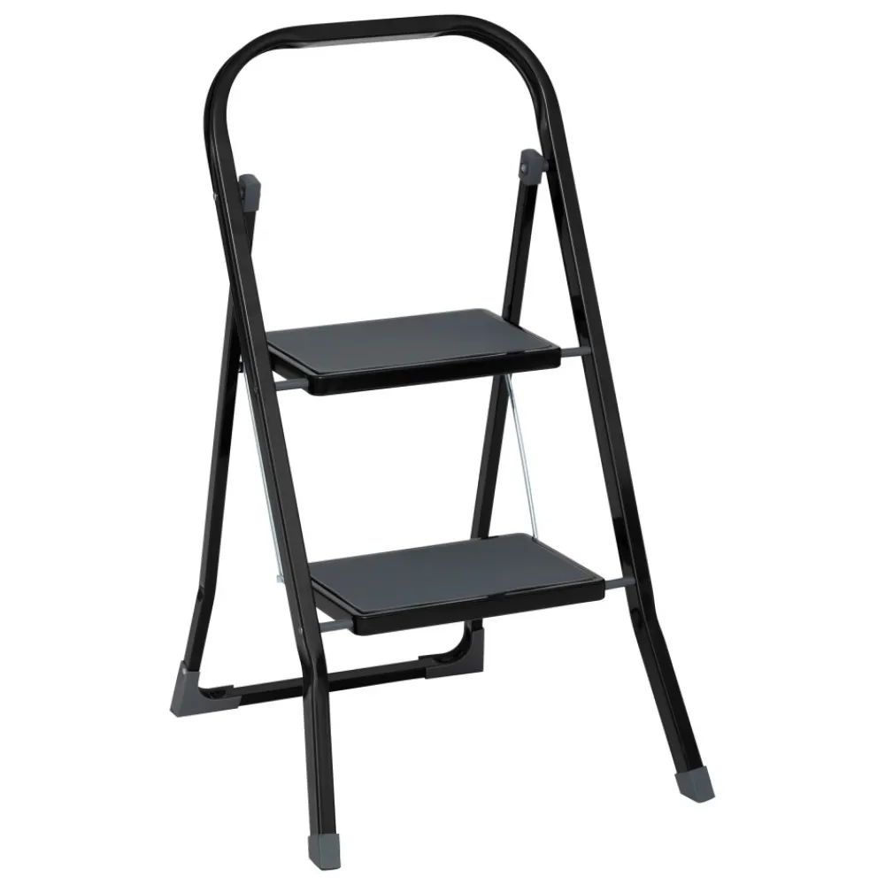Drabinka 2-stopniowa metalowa czarna z poręczą * 5five Simply Smart Sale