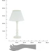 Drewniana lampka nocna Leo biała 36 cm