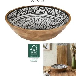 Drewniana misa Marrakesh 28 cm * HowHomely Online