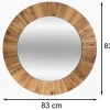 Drewniane lustro ścienne Jazlyn 83 cm