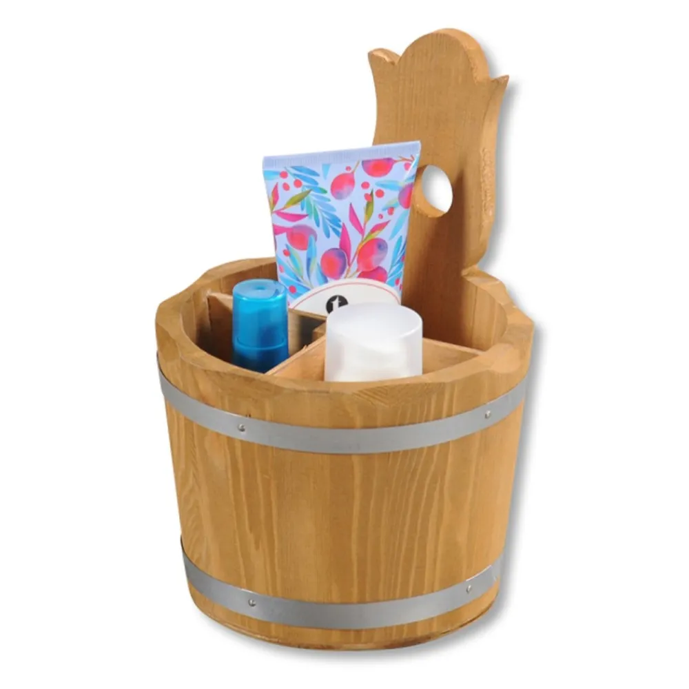 Drewniany organizer na sztućce i serwetki 14xh20 cm * Kesper