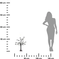 Drzewko świąteczne 24 kule świecące 60 cm