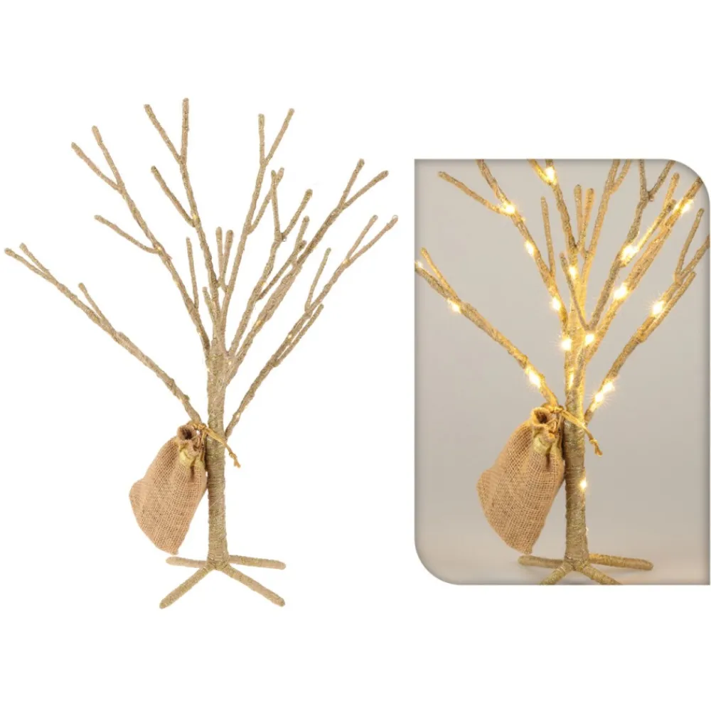 Drzewko świąteczne złote 30 led 50 cm * H&S Decoration Best