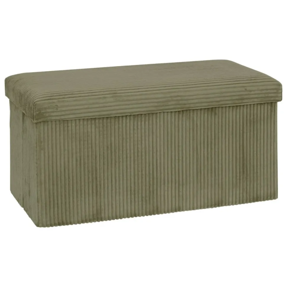 Duża pufa tapicerowana khaki Arum