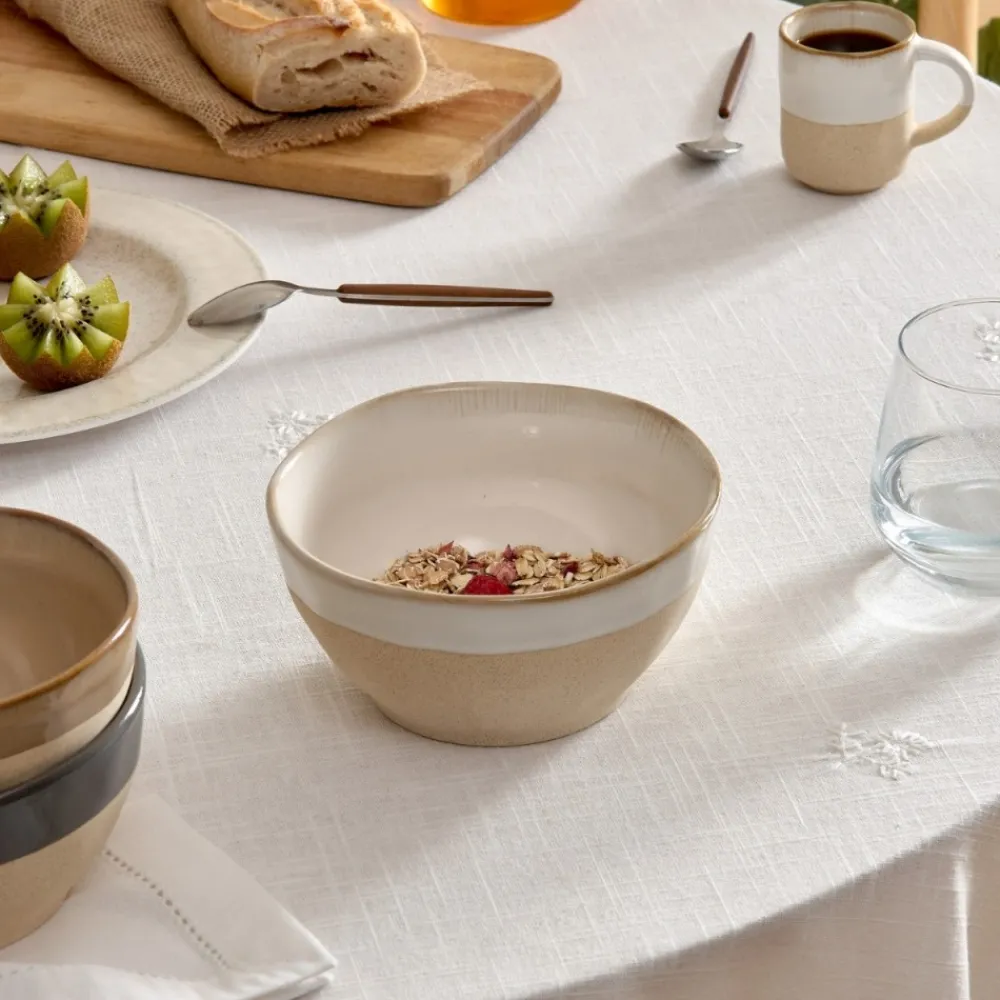 Duża miska z ceramiki Kate 720 ml biała * Secret de Gourmet Sale
