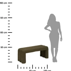 Duża pufa tapicerowana Sisco zieleń khaki * Atmosphera Hot