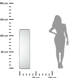 Duże lustro wiszące na drzwi REFLEX 120 cm * HowHomely Online