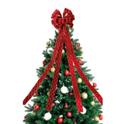 Długa kokarda na choinkę 130x33 cm * H&S Decoration Outlet