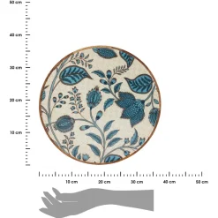 Duży dekoracyjny talerz mango z niebieskim motywem 37 cm wzór 2 * Excellent Houseware Online