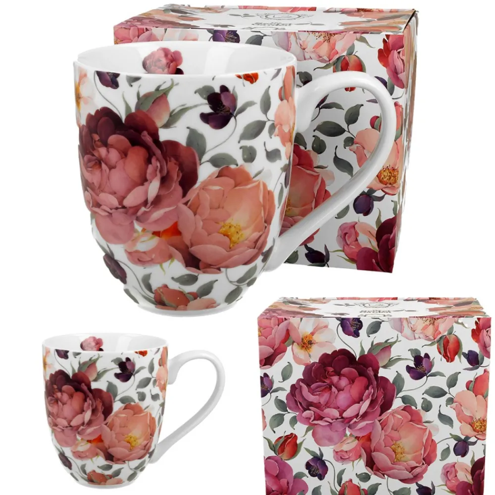 Duży kubek XXL Spring Roses White 1l * Duo New