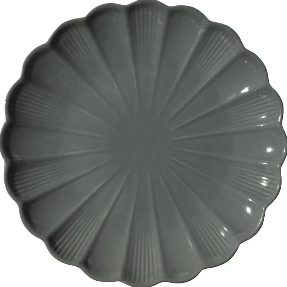 Duży talerz obiadowy Eden 27 cm szary * HowHomely Outlet